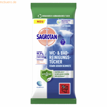 Sagrotan WC-Reinigungstuch 3256956 60 Stück Sagrotan WC-Reinigungstuch 3256956 60 Stück von Sagrotan