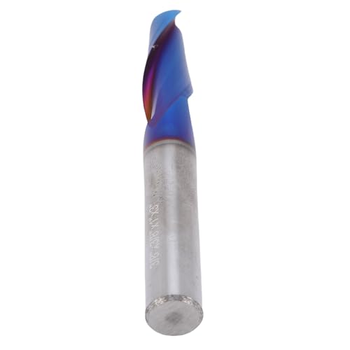 Sahgsa 3/8 -Zoll -Schaft -Spiralrouter -Bit - 2 Flöten, 1-1/4 -Zoll -Schneidlänge | Wolframstahl CNC -Endmühle für Holzs Grooving & Carving von Sahgsa