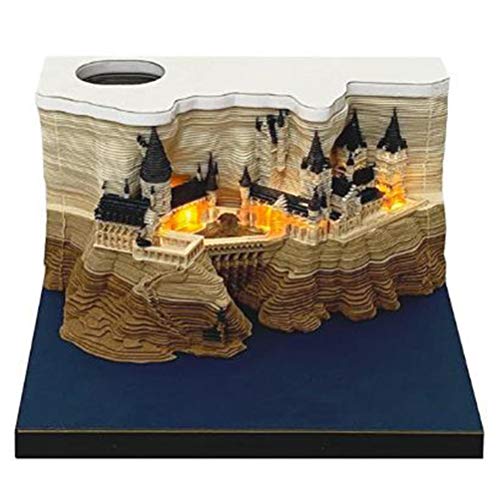 Sahgsa 3D-Notizblöcke, Papier Notizen Kunst Baustein, Dekoration, Aufkleber, 3D-Haftnotizen, Notizblock, Aufkleber, Hogwarts Castle Geschenke von Sahgsa