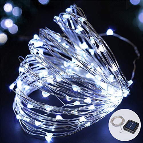 Sahgsa LED Solar Lichterketten Außen, 4 Meter wasserdichte Lichterketten Hochzeitsfeiern, Balkon, gartendeko, Terrasse, Partys Dekorationen von Sahgsa