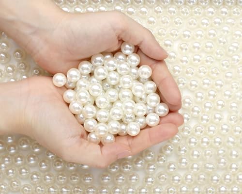 Sahoottie 12mm Kunstperlen mit Loch Weiße Perlen zum Basteln Große Perlen für Schmuckherstellung Kleidung Halskette Dekoration und Vasenfüller 100 Stück Runde Künstliche Perlen (Cremefarben) Sahoottie 12mm Kunstperlen mit Loch Weiße Perlen zum Basteln Große Perlen für Schmuckherstellung Kleidung Halskette Dekoration und Vasenfüller 100 Stück Runde Künstliche Perlen (Cremefarben) von Sahoottie