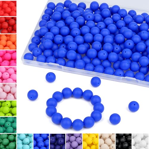 Sahoottie 15mm Silikonperlen zum Auffädeln Blau Silikon Runde Perlen für Armbänder Selber Machen Schlüsselanhänger Stifte Armband DIY Jewelry Making Kit Bastelperlen 70 Stück Sahoottie 15mm Silikonperlen zum Auffädeln Blau Silikon Runde Perlen für Armbänder Selber Machen Schlüsselanhänger Stifte Armband DIY Jewelry Making Kit Bastelperlen 70 Stück von Sahoottie