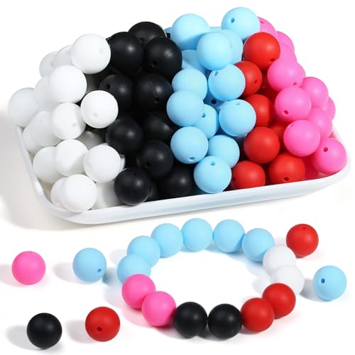 Sahoottie 15mm Silikonperlen zum Auffädeln Mehrfarbig Perlen für Armbänder Selber Machen Schlüsselanhänger Stifte Armband DIY Bastelperlen 5 Farben 70 Stück Sahoottie 15mm Silikonperlen zum Auffädeln Mehrfarbig Perlen für Armbänder Selber Machen Schlüsselanhänger Stifte Armband DIY Bastelperlen 5 Farben 70 Stück von Sahoottie