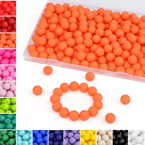 Sahoottie 15mm Silikonperlen zum Auffädeln Orange Silikon Runde Perlen für Armbänder Selber Machen Schlüsselanhänger Stifte Armband DIY Jewelry Making Kit Bastelperlen 70 Stück Sahoottie 15mm Silikonperlen zum Auffädeln Orange Silikon Runde Perlen für Armbänder Selber Machen Schlüsselanhänger Stifte Armband DIY Jewelry Making Kit Bastelperlen 70 Stück von Sahoottie