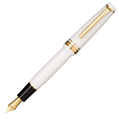 Sailor Füllfederhalter Pro Gear Slim White | Schreibstift aus Harz mit vergoldeten Beschlägen | Federstärke M | Stilvolle Geschenkbox Sailor Füllfederhalter Pro Gear Slim White | Schreibstift aus Harz mit vergoldeten Beschlägen | Federstärke M | Stilvolle Geschenkbox von Sailor