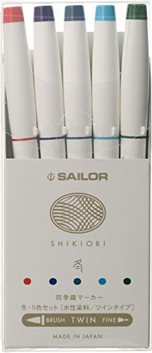 Sailor Shikiori Marker "Fuyu", 5-Farben-Set (25-5101-002) von Sailor