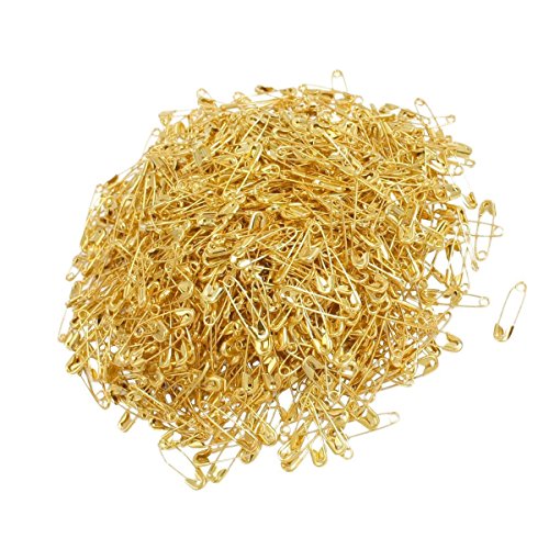 Saim Sicherheitsnadeln, 18 mm, goldfarbenes Metall, exquisites kleines Kleidungszubehör, für Borten und Verschlüsse, Mini-Sicherheitsnadeln für Mohnblumen, Bänder, gold, Pack-of 1000 Saim Sicherheitsnadeln, 18 mm, goldfarbenes Metall, exquisites kleines Kleidungszubehör, für Borten und Verschlüsse, Mini-Sicherheitsnadeln für Mohnblumen, Bänder, gold, Pack-of 1000 von Saim