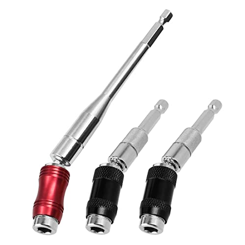 Saipor 3 Stück verstellbarer Schwenk-Bithalter, magnetisch, schwenkbar, Bitspitzenhalter, flexible Schraubbohrerspitze, Verlängerungsstange für enge Räume/Ecken (88 mm + 145 mm) von Saipor