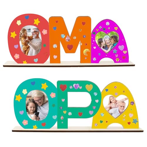 4 Stücke Oma Opa Geschenk Holzbuchstaben Muttertag Holz Fotorahmen Von Holz Bastelset Sinnvolle Geschenke für Opa Holznamen Bemalen Und Fotos Ankleben für Geburtstag Weihnachten Dekoration 4 Stücke Oma Opa Geschenk Holzbuchstaben Muttertag Holz Fotorahmen Von Holz Bastelset Sinnvolle Geschenke für Opa Holznamen Bemalen Und Fotos Ankleben für Geburtstag Weihnachten Dekoration von Saituo Home