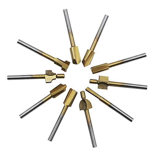 10 x Professionelle Nagelschubladenfräsen Bit Türgriff Schlitzfräser Holzbearbeitung Nuten Stahl Bit Fräser Bit Schäfte für Holzbearbeitung Schranktür 10 x Professionelle Nagelschubladenfräsen Bit Türgriff Schlitzfräser Holzbearbeitung Nuten Stahl Bit Fräser Bit Schäfte für Holzbearbeitung Schranktür von Saiyana