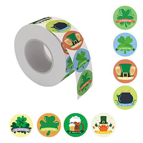 500 Stück S for T. Patrick's Sticker, niedliche runde Etiketten, 3,8 cm, Verpackungsetiketten, Aufkleber S für T. Patrick's Day, Dekorationen, Fo S T Patricks, Aufkleber für Kinder von Saiyana
