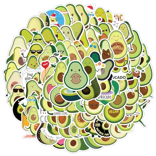 Avocado-Aufkleber, PVC, wasserdicht, niedlicher Obst-Aufkleber für Laptop, Handy, Wasserflasche, Pad, keine Duplikate, Kinder-Geschenk, Avocado-Aufkleber, Großpackung, niedlich für Laptop, 100 Stück, Avocado-Aufkleber, PVC, wasserdicht, niedlicher Obst-Aufkleber für Laptop, Handy, Wasserflasche, Pad, keine Duplikate, Kinder-Geschenk, Avocado-Aufkleber, Großpackung, niedlich für Laptop, 100 Stück, von Saiyana