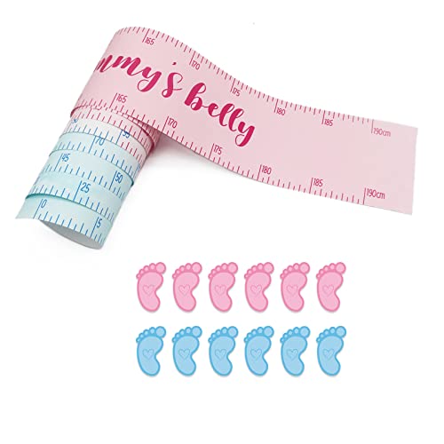 "How Big Is S Belly Includes S Belly Sign Measure And 12 Footprint Stickers Baby-Shower Guessing Gender Game Belly Measure Tape For Baby Shower Games Belly Measure Tape Tummy Measure "How Big Is S Belly Includes S Belly Sign Measure And 12 Footprint Stickers Baby-Shower Guessing Gender Game Belly Measure Tape For Baby Shower Games Belly Measure Tape Tummy Measure von Saiyana