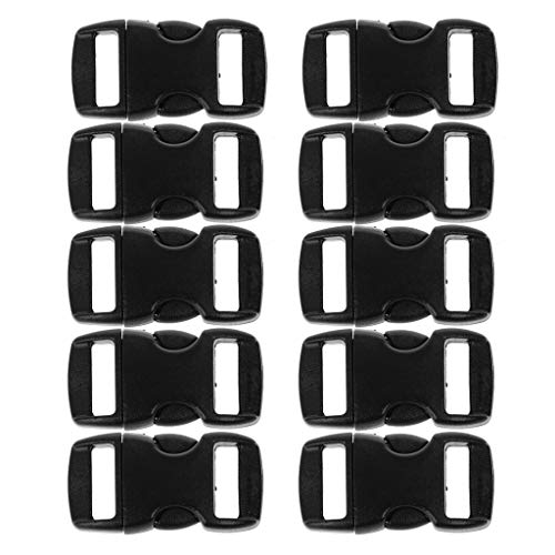 Saiyana Schnallen für Regenschirme, Paracord-Armbänder, schwarz, seitliche Schnallen, Taschenherstellung, Zubehör, Hardware, 10 Stück Saiyana Schnallen für Regenschirme, Paracord-Armbänder, schwarz, seitliche Schnallen, Taschenherstellung, Zubehör, Hardware, 10 Stück von Saiyana