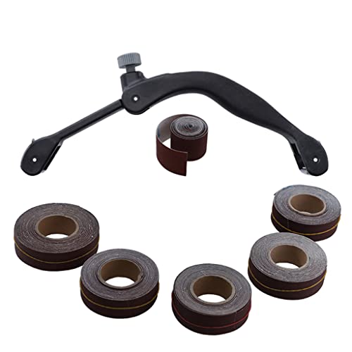 Tragbarer faltbarer Schleifpapierhalter 230–290 mm verstellbarer Handschleif 6 m/Rolle für Metallglaspulation abrasiver handgehaltener bogenförmiger faltbarer Sandpapierhalter 230–290 mm einstellbarer von Saiyana