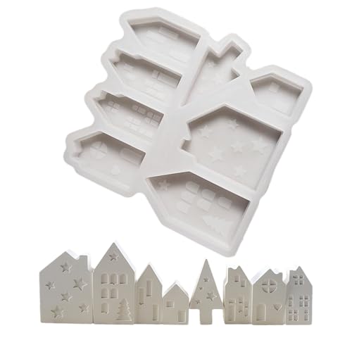 Wiederverwendbares Silikonhaus Für Harzzement Kunst Holiday Decor Miniatur House Ornamente Home Dekoration Schimmel Wiederverwendbares Silikonhaus Für Harzzement Kunst Holiday Decor Miniatur House Ornamente Home Dekoration Schimmel von Saiyana
