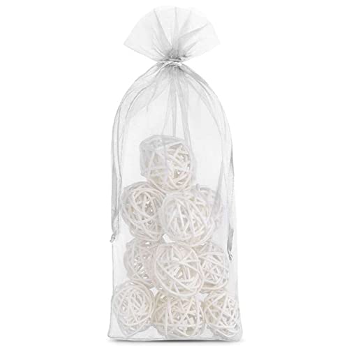 SAKETOS Organzasäckchen 10 Stück - Schmuckbeutel Weiß - Säckchen 13 cm x 27 cm - Geschenkbeutel Durchsichtig - Ideal als Geschenksäckchen SAKETOS Organzasäckchen 10 Stück - Schmuckbeutel Weiß - Säckchen 13 cm x 27 cm - Geschenkbeutel Durchsichtig - Ideal als Geschenksäckchen von SAKETOS