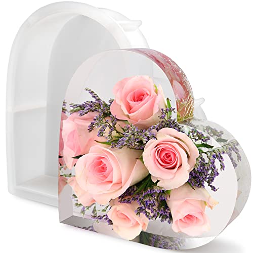 Große Silikonformen für Harz, 21,6 cm, große Herzform, tiefe Herzform für Blumenkonservierung, Buchstütze, Epoxidharz, Gießen, DIY, Hochzeit, Heimdekoration Große Silikonformen für Harz, 21,6 cm, große Herzform, tiefe Herzform für Blumenkonservierung, Buchstütze, Epoxidharz, Gießen, DIY, Hochzeit, Heimdekoration von Sakolla