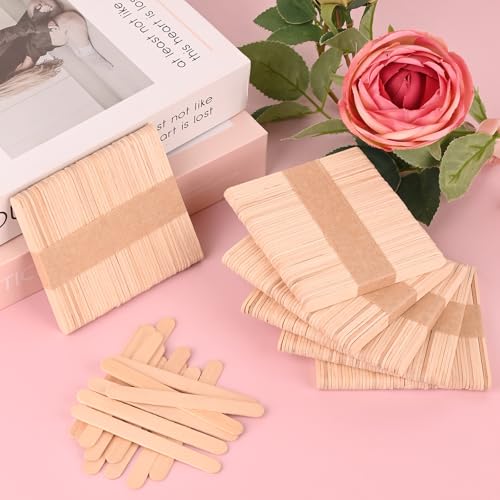 Sakolla 300 Stück Eis am Stiel Holzstäbchen, 11,1 cm Länge, natürliches Holz, Standard-Eisstäbchen für Eis, Kuchen, Pop, DIY Handwerk von Sakolla
