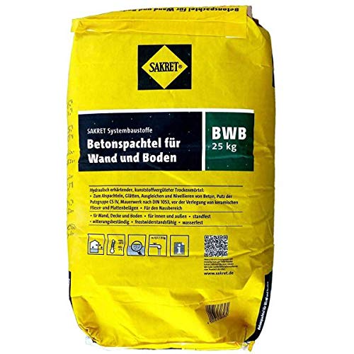 25 Kg Sack SAKRET Betonspachtel BWB für Wand und Boden Spachtelmasse von Sakret