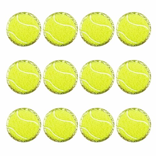 SaktopDeco 12 Stück Tennisball-Aufnäher, Sport, zum Aufbügeln, goldene Kanten, Chenille-Flicken, Tennis-Applikation für Heimwerker, Handwerk, Dekoration, Kleidung SaktopDeco 12 Stück Tennisball-Aufnäher, Sport, zum Aufbügeln, goldene Kanten, Chenille-Flicken, Tennis-Applikation für Heimwerker, Handwerk, Dekoration, Kleidung von SaktopDeco