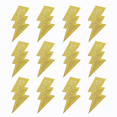 SaktopDeco 12 Stück goldener Glitzer-Aufnäher zum Aufbügeln, bestickt, für Hüte, Taschen, Jacken, Kleidung SaktopDeco 12 Stück goldener Glitzer-Aufnäher zum Aufbügeln, bestickt, für Hüte, Taschen, Jacken, Kleidung von SaktopDeco