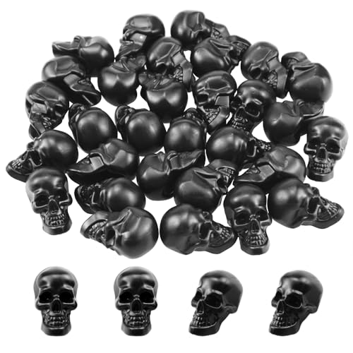 SaktopDeco Kleiner schwarzer Totenkopf aus Kunststoff, Totenköpfe, Dekoration, Halloween, Skelettkopf für Bastelarbeiten, Bar, Zuhause, Tischparty, Dekorationen SaktopDeco Kleiner schwarzer Totenkopf aus Kunststoff, Totenköpfe, Dekoration, Halloween, Skelettkopf für Bastelarbeiten, Bar, Zuhause, Tischparty, Dekorationen von SaktopDeco
