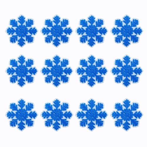 SaktopDeco Schneeflocken-Flicken zum Aufbügeln, Chenille-Stickerei, Applikation für Winterthema, Kleidung, Accessoires, 12 Stück SaktopDeco Schneeflocken-Flicken zum Aufbügeln, Chenille-Stickerei, Applikation für Winterthema, Kleidung, Accessoires, 12 Stück von SaktopDeco