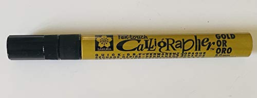 Sakura Pen-Touch Calligrapher GOLD (#51), MEDIUM, Permanent-Marker & Kalligraphie-Stift, 1 Stück von SAKURA