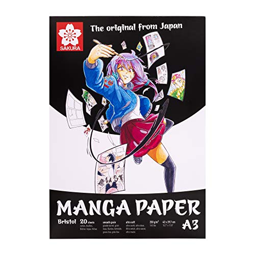 Sakura Manga-Papierblock | 42 x 29,7 (A3), 250 g, 20 Blatt (99MANPADA3) von SAKURA