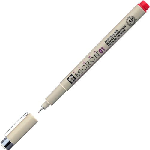 Pigma MICRON Fineliner ROT (#19) 0.25mm (Nr.01) von Sakura