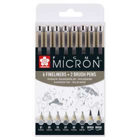 Pigment Liner Sakura Pigma Micron Fineliner Set Kaltgrau Pigment Liner Sakura Pigma Micron Fineliner Set Kaltgrau von Sakura
