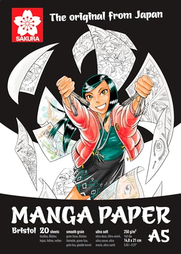 Sakura Manga Paper, Bristol 250g/m², DIN A5, 20 Blatt von SAKURA