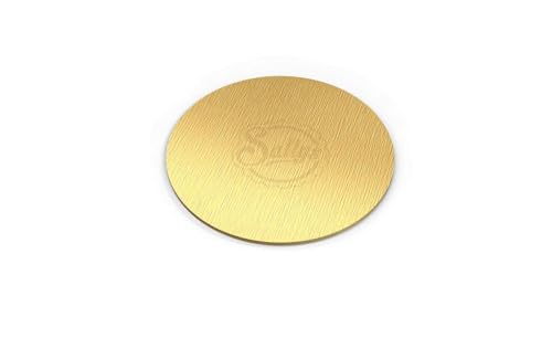 Sallys Cake Boards Gold 4 mm Stärke Aus stabilem leichten Karton mit lebensmittelecher Aluminiumbeschichtung - Kuchenunterlage, Tortenunterlage, Tortenplatten, Cakeboard (Ø 20 cm) von Sallys