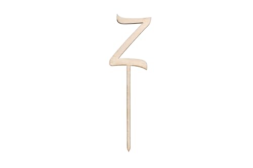 Sallys Cake Topper Buchstaben nachhaltig aus echtem Holz, ökologisch abbaubar, zum Bemalen oder Einsprühen - Tortendeko Kuchendeko Cupcake Kuchen Torten Geburtstag Party (Z) von Sallys