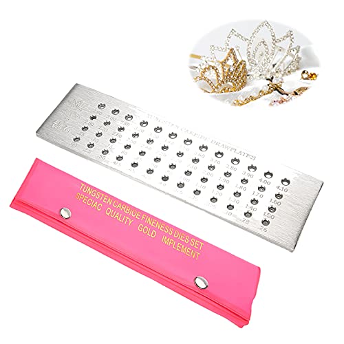 Draht Drawplate, 8"Drahtziehplatte mit 52 Runden Löchern, 0,26-4,10 mm Wolframcarbid-Drahtziehplatte für Schmuckherstellung Werkzeug Metall Drawplate Dekorationen Zubehör Draht Drawplate, 8"Drahtziehplatte mit 52 Runden Löchern, 0,26-4,10 mm Wolframcarbid-Drahtziehplatte für Schmuckherstellung Werkzeug Metall Drawplate Dekorationen Zubehör von Salmue
