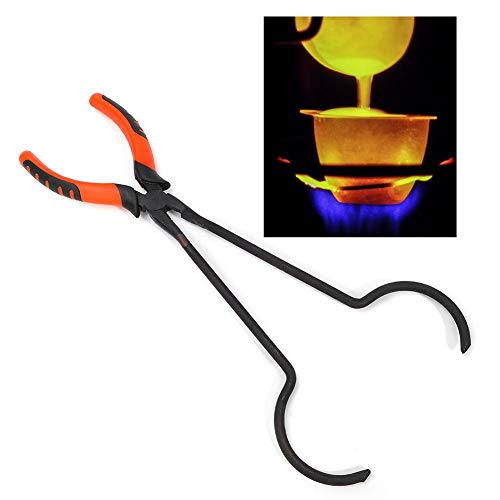 Tiegelzange Gold Schmelzofen Halter Clamp, Stahl für Casting Edelmetalle Schmuckherstellung Werkzeug von Salmue