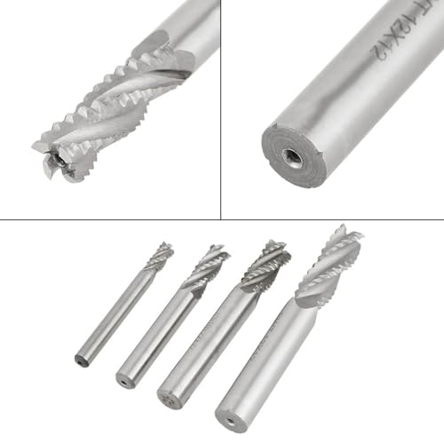 HSS 4 Flötenröschendemühle CNC Router Bit Set M6/M8/M10/M12 Hochgeschwindigkeits -Stahlfräsenschneider für die Präzisionsbearbeitung von Saluaqui