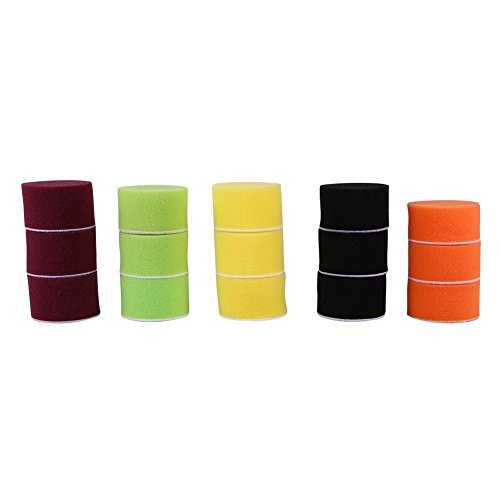 Saluaqui 16pcs 2-Zoll-Schwamm Flachpolierbüffel für Luftschleifer und Autopolierer mit M6x1-Faden, für Fahrzeug- und Möbelpflege von Saluaqui
