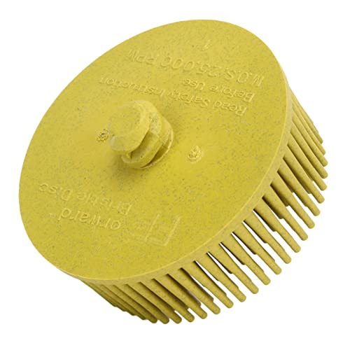 Saluaqui 2 -Zoll -Borstenscheibenscheibenscheiben Schleifbeschichtung Entfernungsscheibe für die Metallburr Rostreinigung Grüner, Effizienter Schaftbefestigung des Schafts (YELLOW) von Saluaqui