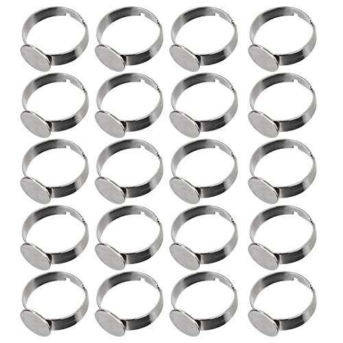 Saluaqui 20pcs Verstellbare Edelstahl -Blind -Ringe für DIY Schmuck Herstellung | Basen für Männer und Frauen Handwerk Saluaqui 20pcs Verstellbare Edelstahl -Blind -Ringe für DIY Schmuck Herstellung | Basen für Männer und Frauen Handwerk von Saluaqui