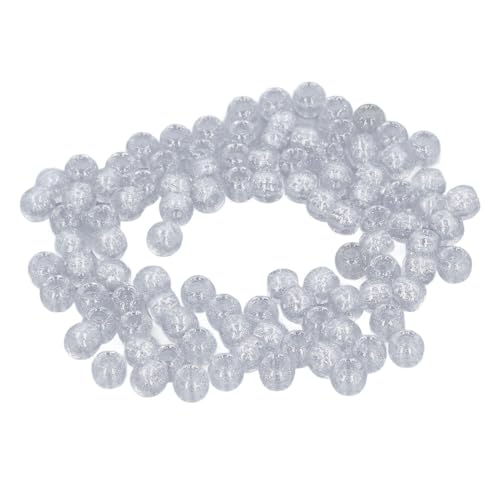 Saluaqui Acrylhaarperlen für Zöpfe und Bärte - 200pcs 12mm Transparent Große Loch Losen Perlen mit Haarfrader für Vielseitiges Styling (SILVER) von Saluaqui