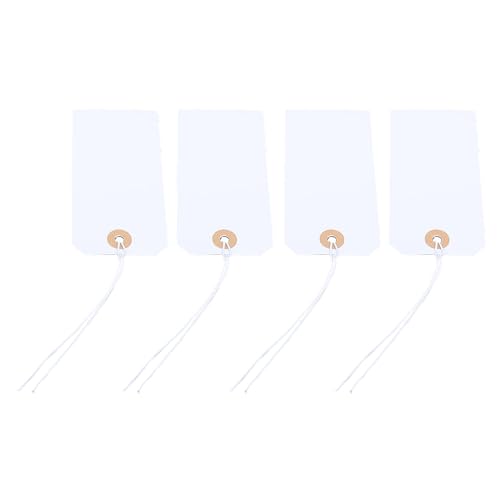 Saluaqui Beschreibbare Leere Preisschilder mit Elastischer String - Weiße Hang -Tags mit Verstärkten Löchern | 100 Prozent für Nagel Salon, Kleidung und Schreibwaren Saluaqui Beschreibbare Leere Preisschilder mit Elastischer String - Weiße Hang -Tags mit Verstärkten Löchern | 100 Prozent für Nagel Salon, Kleidung und Schreibwaren von Saluaqui