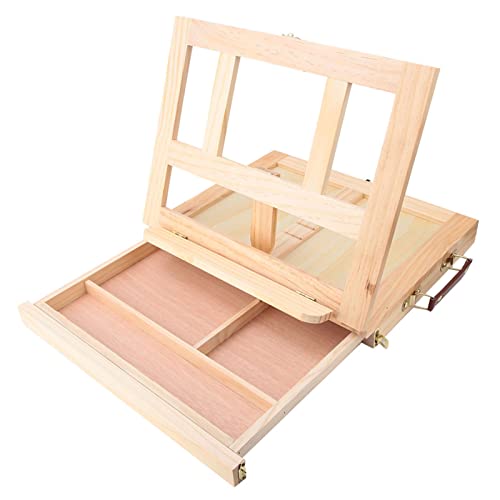 Saluaqui Einstellbare Faltkünstler Wahrer Handel mit Schublade - Tragbarer Tischleiter -Holz Staffelei von Saluaqui