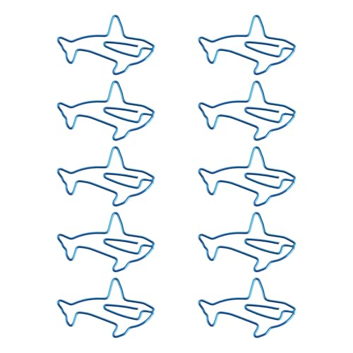 Saluaqui Einzigartige Delphinformpapierklammern - Leichte Elektroplierte Metall -Büroklammern Mini Niedliche Anti Papierklammern, 100 PCs von Saluaqui