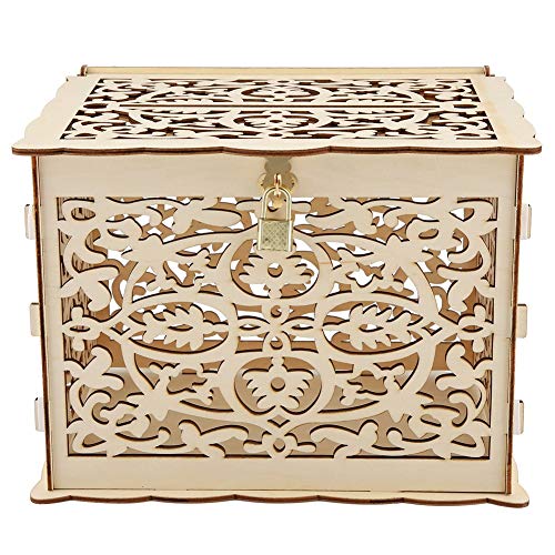 Saluaqui Elegante Hochzeitskartenbox mit Schloss | DIY -Geschenkbox für Geburtstagsfeiern und Veranstaltungen | Rustikale Holzkartenbox mit Schlüssel für Hochzeiten Saluaqui Elegante Hochzeitskartenbox mit Schloss | DIY -Geschenkbox für Geburtstagsfeiern und Veranstaltungen | Rustikale Holzkartenbox mit Schlüssel für Hochzeiten von Saluaqui
