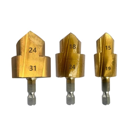 Saluaqui Hochvorbereitete Spigot -Reamer -Bit mit Sechseckiger Schaft für PPR Kunststoffe Robuste Lagerstahl, die die Flugwerkzeuge von Klempner Erweitern Vielseitig für Zuhause und (20 & 25 & 32) von Saluaqui