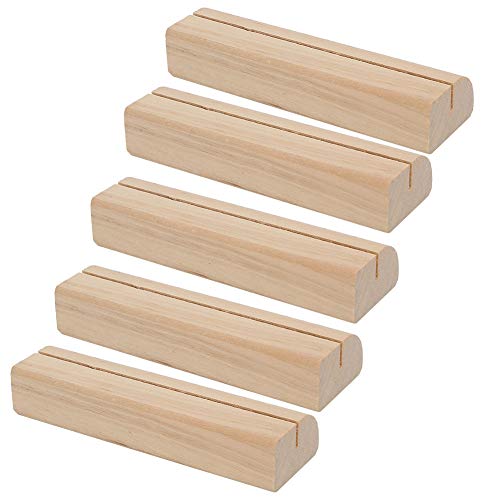 Saluaqui Vielseitige Holzhalterinhalter und Foto-Display-Stand Set-Lichtfarbe, Umweltfreundliches Holzmaterial, Ideal für Büro- und Veranstaltungsanmeldungen, Wohnkultur-Wesentliche (Licht) von Saluaqui