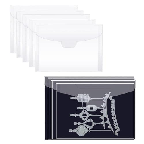 Saluaqui Vielseitige Sterablagerungsumschläge mit Magnetenblättern Zum Handwerk - 10pcs 190x140mm Stempelstempelspeichertaschen & 127x177mm Magnetic Sheets für die Geschnittene Organisation (3) von Saluaqui