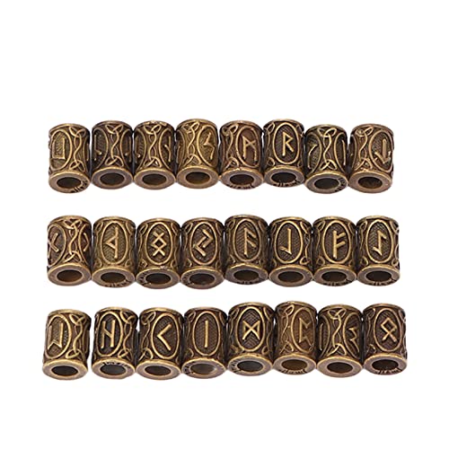 Vintage Hair Bart Perlen Großes Loch Dreadlocks -Röhrchen für Männer & Frauen Haare Flechten - 24 Stcs, 10x13mm Legierung Vintage Hair Bart Perlen Großes Loch Dreadlocks -Röhrchen für Männer & Frauen Haare Flechten - 24 Stcs, 10x13mm Legierung von Saluaqui